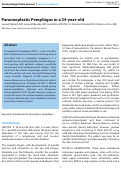 Cover page: Paraneoplastic Pemphigus in a 34-year-old