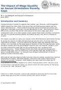 Cover page: The Impact of Wage Equality on Sexual Orientation Poverty Gaps