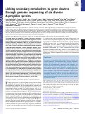 Cover page: Linking secondary metabolites to gene clusters through genome sequencing of six diverse Aspergillus species