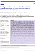 Cover page: Development of a model-based clinical trial simulation platform to optimize the design of clinical trials for Duchenne muscular dystrophy.