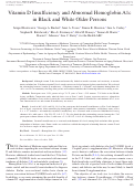 Cover page: Vitamin D Insufficiency and Abnormal Hemoglobin A1c in Black and White Older Persons