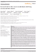 Cover page: Increased risk for other cancers in individuals with Ewing sarcoma and their relatives