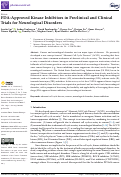 Cover page: FDA-Approved Kinase Inhibitors in Preclinical and Clinical Trials for Neurological Disorders