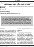 Cover page: The “Black-and-White Cookie” Sign – A Case Series of a Novel Ultrasonographic Sign in Gastric Outlet Obstruction