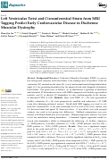 Cover page: Left Ventricular Twist and Circumferential Strain from MRI Tagging Predict Early Cardiovascular Disease in Duchenne Muscular Dystrophy.