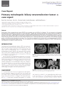 Cover page: Primary extrahepatic biliary neuroendocrine tumor: a case report.