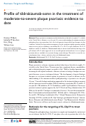 Cover page: Profile of tildrakizumab-asmn in the treatment of moderate-to-severe plaque psoriasis: evidence to date