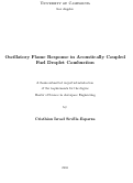 Cover page: Oscillatory Flame Response in Acoustically Coupled Fuel Droplet Combustion