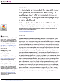 Cover page: “…Society is, at the end of the day, still going to stigmatize you no matter which way”: A qualitative study of the impact of stigma on social support during unintended pregnancy in early adulthood