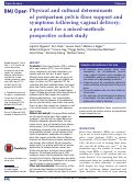 Cover page: Physical and cultural determinants of postpartum pelvic floor support and symptoms following vaginal delivery: a protocol for a mixed-methods prospective cohort study