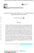 Cover page: Search for electroweak production of a vector-like T quark using fully hadronic final states