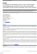 Cover page: Acceptability and Feasibility of Peer-to-Peer Text Messaging Among Adolescents to Increase Clinic Visits and Sexually Transmitted Infection Testing: Interrupted Times-Series Analysis