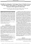 Cover page: Modified Lumbopelvic Technique Using S1 Pedicle Screws for Spinopelvic Dissociation U-Type and H-Type Sacral Fractures With Kyphotic Deformity