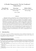 Cover page: A Flexible Nonparametric Test for Conditional Independence