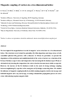 Cover page: Magnetic coupling of vortices in a two-dimensional lattice
