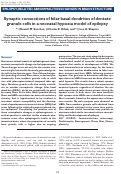 Cover page: Synaptic connections of hilar basal dendrites of dentate granule cells in a neonatal hypoxia model of epilepsy