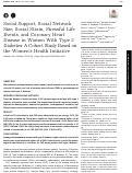 Cover page: Social Support, Social Network Size, Social Strain, Stressful Life Events, and Coronary Heart Disease in Women With Type 2 Diabetes: A Cohort Study Based on the Womens Health Initiative.