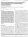 Cover page: DNA strand displacement, strand annealing and strand swapping by the Drosophila Bloom's syndrome helicase