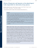 Cover page: Effects of hyperoxia and hypoxia on the physiological traits responsible for obstructive sleep apnoea