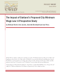 Cover page: The Impact of Oakland’s Proposed City Minimum Wage Law: A Prospective Study