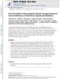 Cover page: How Presentation of Drug Detection Results Changed Reports of Product Adherence in South Africa, Uganda and Zimbabwe.