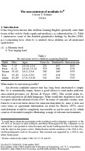 Cover page: The Non-omission of Nonfinite Be