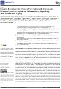Cover page: Insulin Resistance in Women Correlates with Chromatin Histone Lysine Acetylation, Inflammatory Signaling, and Accelerated Aging