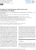 Cover page: Evaluation of regional isoprene emission factors and modeled fluxes in California