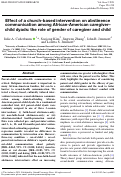 Cover page: Effect of a church-based intervention on abstinence communication among African-American caregiver–child dyads: the role of gender of caregiver and child