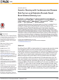 Cover page: Genetic Sharing with Cardiovascular Disease Risk Factors and Diabetes Reveals Novel Bone Mineral Density Loci