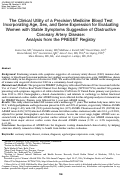 Cover page: The Clinical Utility of a Precision Medicine Blood Test Incorporating Age, Sex, and Gene Expression for Evaluating Women with Stable Symptoms Suggestive of Obstructive Coronary Artery Disease: Analysis from the PRESET Registry