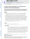 Cover page: The impact of green tea polyphenols on development and reproduction in Drosophila melanogaster