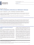 Cover page: DNA methylation alterations in Alzheimer’s disease