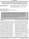 Cover page: Interposed Abdominal Compression CPR for an Out-of-Hospital Cardiac Arrest Victim Failing Traditional CPR