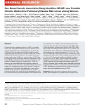 Cover page: Sex-Based Genetic Association Study Identifies CELSR1 as a Possible Chronic Obstructive Pulmonary Disease Risk Locus among Women