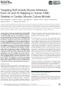 Cover page: Targeting RyR Activity Boosts Antisense Exon 44 and 45 Skipping in Human DMD Skeletal or Cardiac Muscle Culture Models