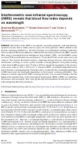 Cover page: Interferometric near-infrared spectroscopy (iNIRS) reveals that blood flow index depends on wavelength