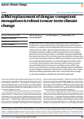 Cover page: wMel replacement of dengue-competent mosquitoes is robust to near-term change.