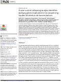 Cover page: A case-control collapsing analysis identifies epilepsy genes implicated in trio sequencing studies focused on de novo mutations