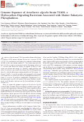 Cover page: Genome Sequence of Arenibacter algicola Strain TG409, a Hydrocarbon-Degrading Bacterium Associated with Marine Eukaryotic Phytoplankton