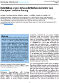 Cover page: Debilitating erosive lichenoid interface dermatitis from checkpoint inhibitor therapy