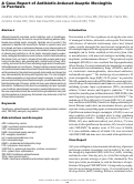 Cover page: A Case Report of Antibiotic-Induced Aseptic Meningitis in Psoriasis.