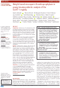 Cover page: Weight-based enoxaparin thromboprophylaxis in young trauma patients: analysis of the CLOTT-1 registry.