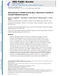 Cover page: Heterogeneity in childhood body mass trajectories in relation to prenatal phthalate exposure