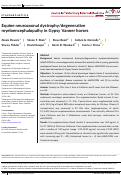 Cover page: Equine neuroaxonal dystrophy/degenerative myeloencephalopathy in Gypsy Vanner horses.