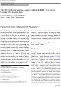 Cover page: The effect of haptic guidance, aging, and initial skill level on motor learning of a steering task