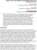 Cover page: People, Policy, and Perpetuity: Sustainability Indicators of Bangladesh Forestry