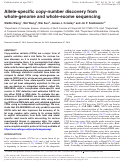 Cover page: Allele-specific copy-number discovery from whole-genome and whole-exome sequencing