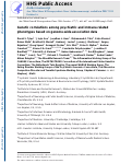 Cover page: Genetic correlations among psychiatric and immune‐related phenotypes based on genome‐wide association data