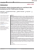 Cover page: Simulation study of protoacoustics as a real‐time in‐line dosimetry tool for FLASH proton therapy